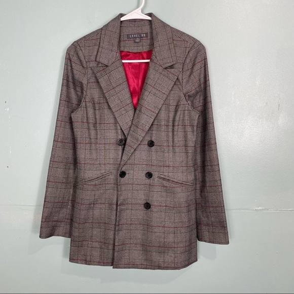 Level 99 Irina Plaid Blazer Sz XS - Picture 2 of 10